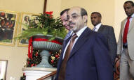  Ethiopian Prime Minister Meles Zenawi shown at the IGAD summit in Addis Ababa, Nov. 25, 2011.